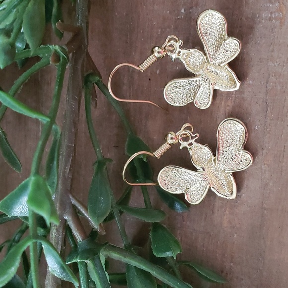 NEW Gold Honey Bee Earrings - Picture 2 of 2
